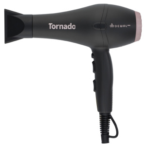 DEWAL Фен PRO TORNADO, серый 2300 Вт, ионизация,2 насадки//03-8010 Grey