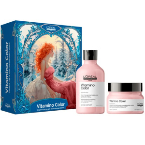 LOREAL Ex SE ВИТАМИНО КОЛОР Зимний набор для окрашенных волос (шампунь+маска)