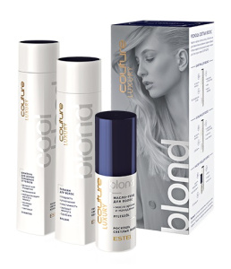Набор Blond ESTEL HAUTE COUTURE (LUXURY BLOND: Шампунь 300 мл, Бальзам¶250 мл, Масло-уход 50 мл)
