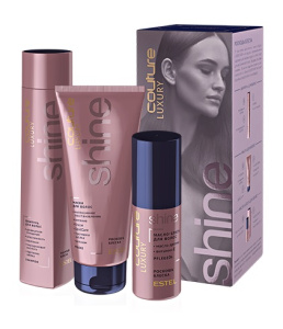 Набор Shine ESTEL HAUTE COUTURE (LUXURY SHINE: Шампунь 300 мл, Маска для¶волос 200 мл, Масло-блеск 5