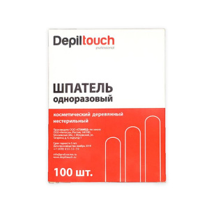 Depiltouch Шпатель деревянный нестерильный 114*10 мм (100 шт в кор.)