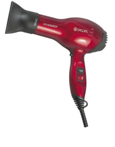 DEWAL Фен ION Energy, красный 2000 Вт, 2 насадки//03-8800 Red