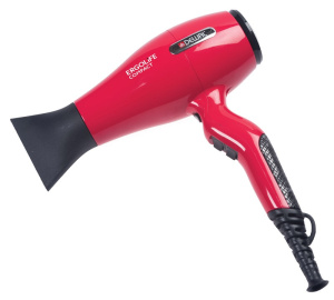 DEWAL Фен ErgoLife Compact красный 2200 Вт, ионизация, 2 насадки//03-002 Red