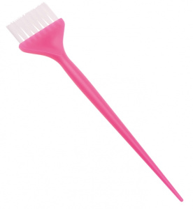 JPP048-1 pink Кисть для окрашивания DEWAL розовая, с белой прямой щетиной, узкая 45мм