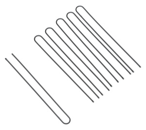 DEWAL Шпильки прямые черные 60мм. 24 шт/уп. мягкие//SLT60P-1/24